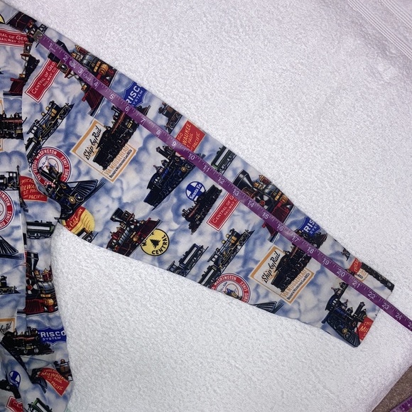 Maxx boxer train engine locomotive button down long sleeve size medium - Picture 6 of 8